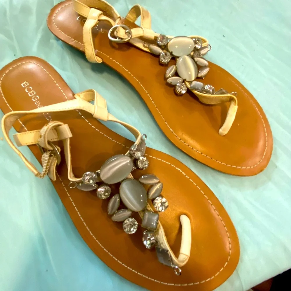 BCBGeneration BEAD AND RHINESTONE SANDALS - Picture 5 of 5